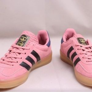 Adidas Gazelle pink and blue suede